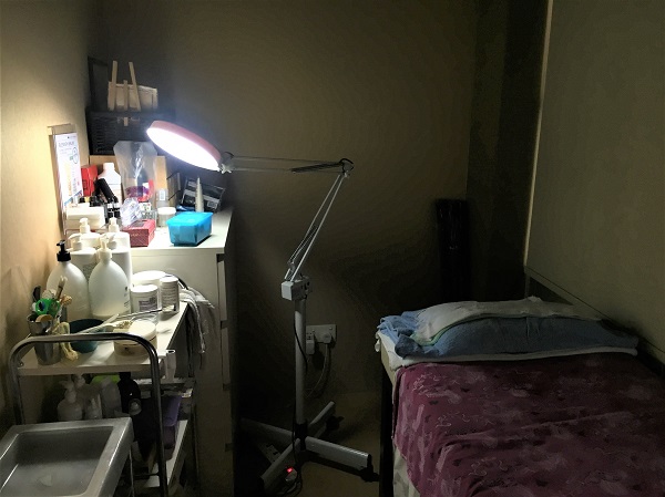 The room where facials are carried out.