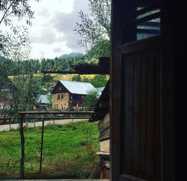 The calm and peaceful nature - a  view from a window in Aru Valley.